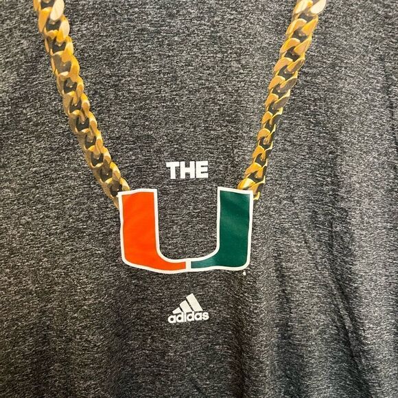 EUC Miami Hurricanes Turnover Chain Adidas Men’s dri-fit shirt. - Picture 2 of 6
